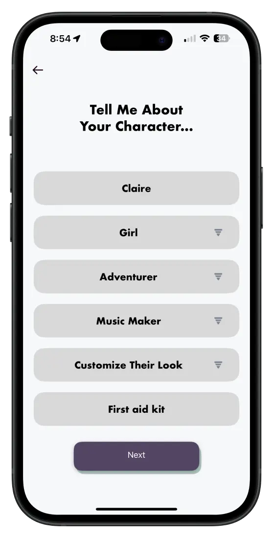 Create character flow